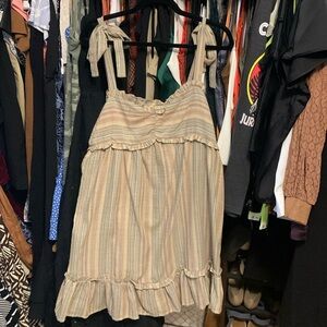 Striped babydoll dress